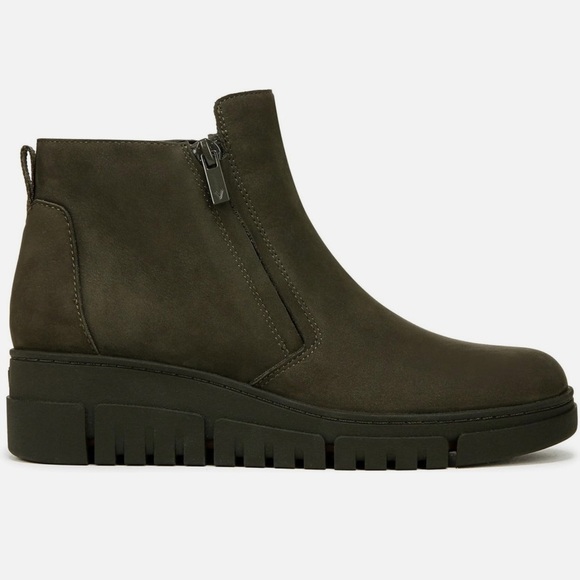 Vionic Women’s Uptown Sur Platform Wedge Green Pull On Booties Size 6.5 - Picture 2 of 8